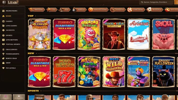 Lizaro Casino screenshot
